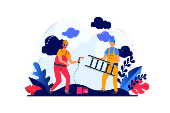 Download Flat Illustration Asset - Construction - Illustration Collection