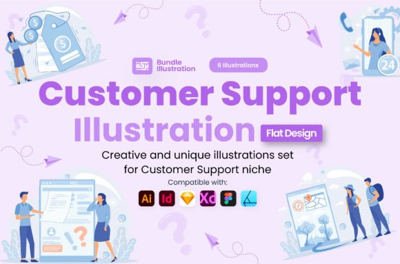 Download Illustration of Customer Support - Illustration Collection