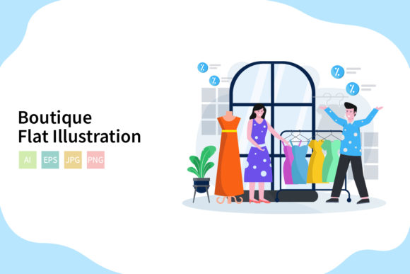 Download Boutique Vector Illustration Flat Design - Illustration Collection
