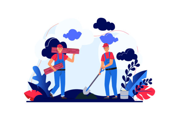 Download Flat Illustration Asset - Construction - Illustration Collection