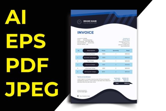 Download Corporate Invoice Template Modern Layout - Corporate Collection