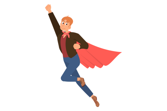 Download Flying Corporate Superhero. Office Male - Corporate Collection
