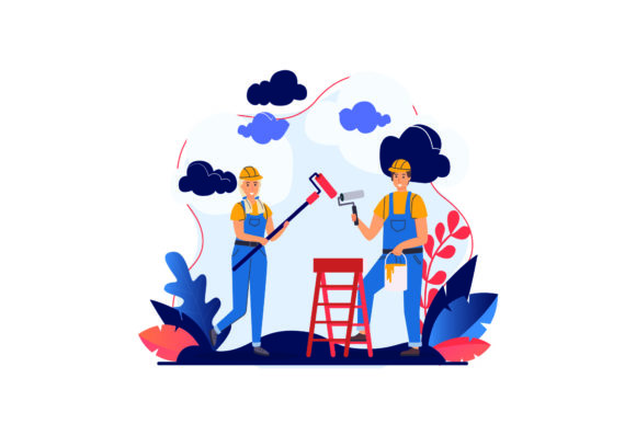 Download Flat Illustration Asset - Painting - Illustration Collection