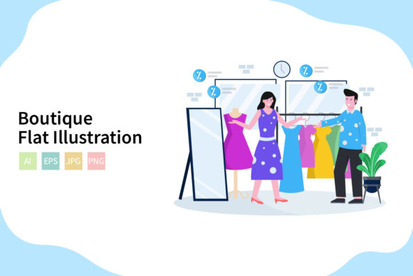 Download Boutique Vector Illustration Flat Design - Illustration Collection