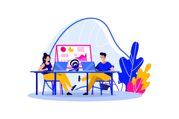 Download Flat Illustration Asset - Office - Illustration Collection