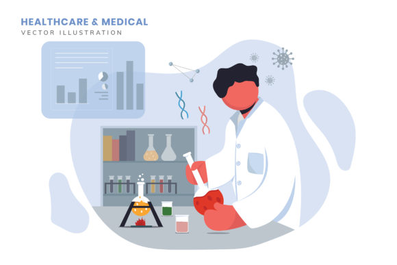 Download Medical Corona Vaccine Flat Illustration - Illustration Collection