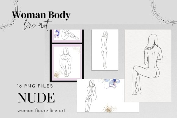 Download Woman Nude Line Drawing Clipart, Female - Nude Collection