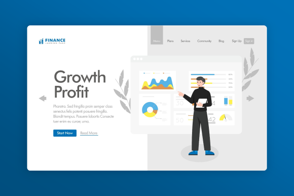 Download Website Illustration - Financial Profit - Illustration Collection
